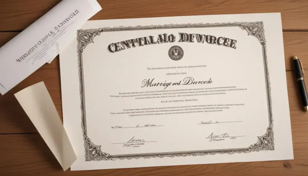 como fica a certidão de casamento depois do divórcio