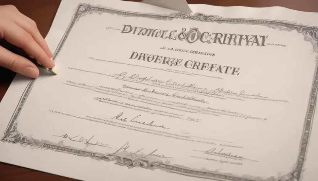 como é uma certidão de divórcio averbada